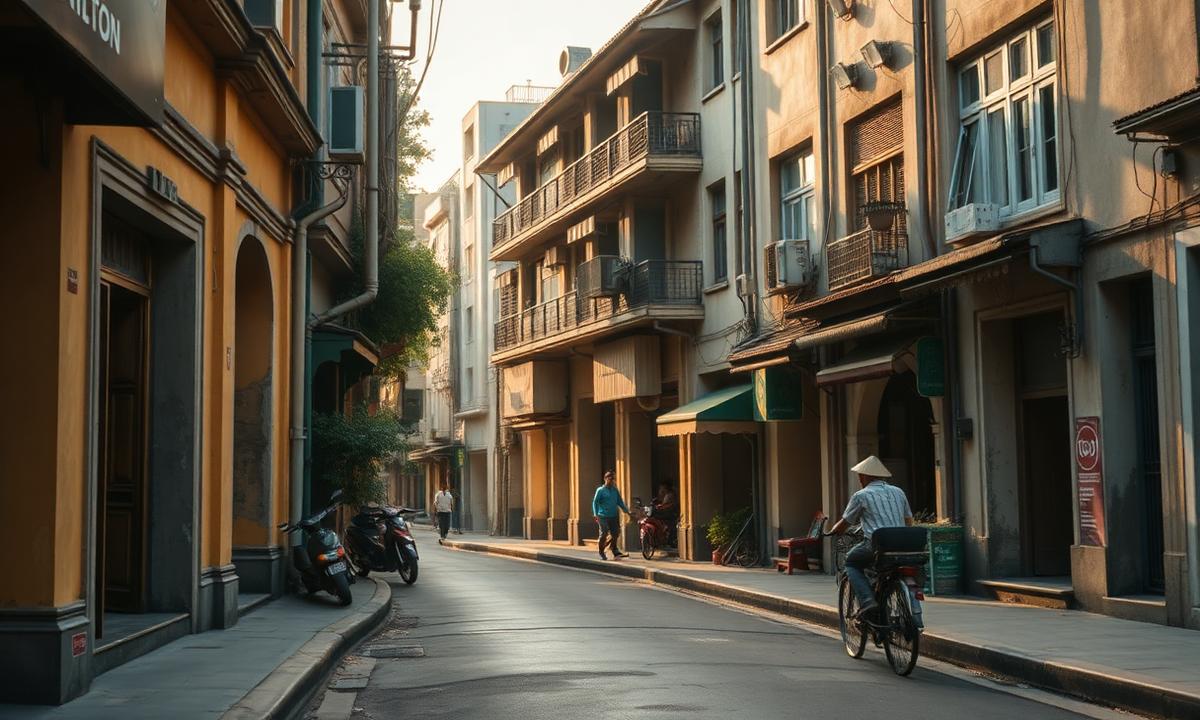 Rue du vieux quartier de Hanoi