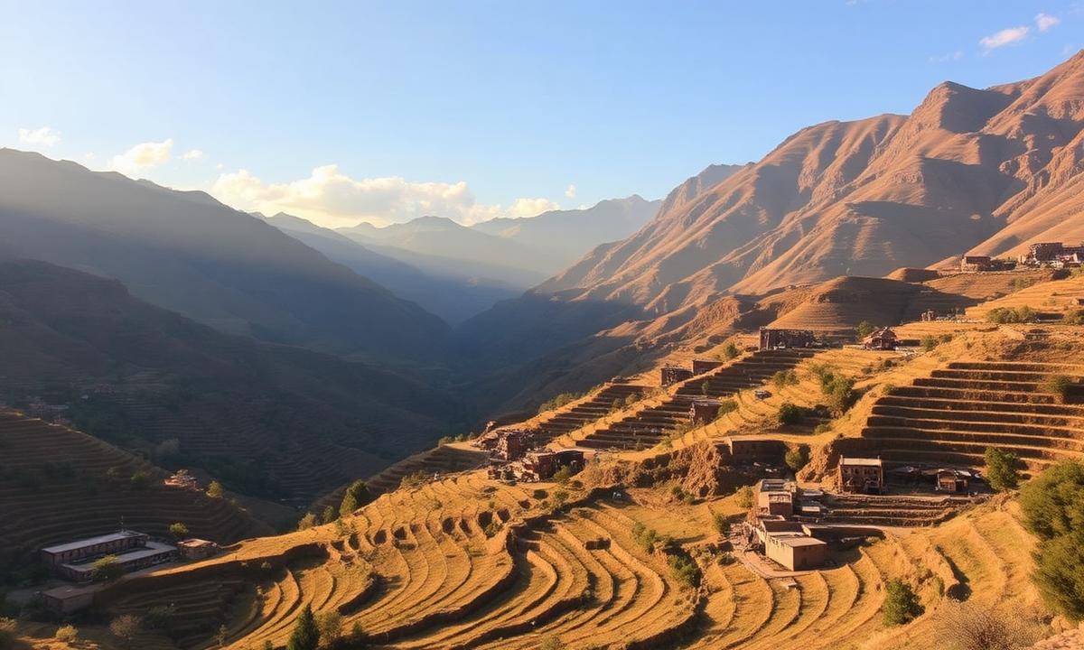 Terraced Andean fields in the Sacred Valley